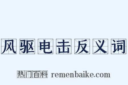 风驱电击反义词是什么意思的图片